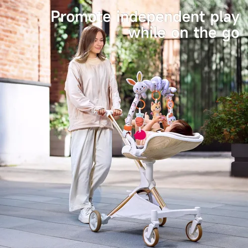 Miniatura 2 de TUMAMA 2 en 1 - Juguetes de asiento de coche en espiral para bebés de 6 a 12 meses, juguetes de arco para bebés de 0 a 12 meses, juguetes colgantes