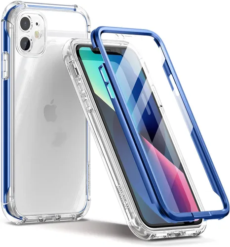Miniatura 11 de SURITCH Funda transparente para iPhone 11 (solamente) de 6.1 pulgadas, [protector de pantalla integrado] cubierta protectora de cuerpo completo a