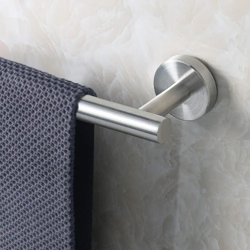 Miniatura 5 de NearMoon Toallero de baño, soporte grueso de acero inoxidable para toallas de ducha montado en la pared para baño, longitud total de 16 pulgadas