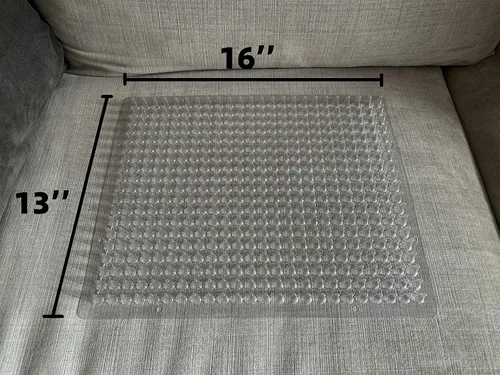 Miniatura 6 de Paquete de 8 tapetes repelentes de gatos para exteriores e interiores para gatos y perros, tapetes de plástico con púas, 16 x 13 pulgadas