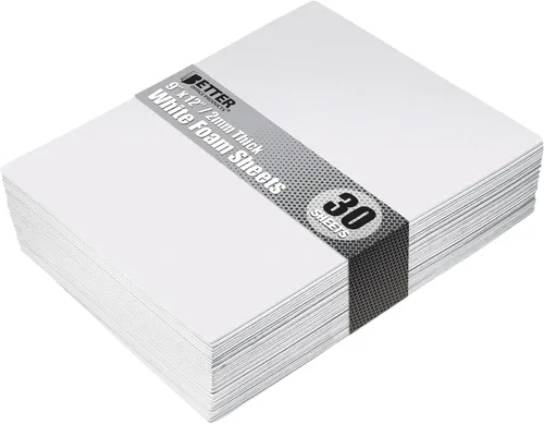Better Office Products Hojas de espuma EVA blanca, paquete de 30, 0.079 in de grosor, 9 x 12 pulgadas, color blanco, para artes y manualidades,