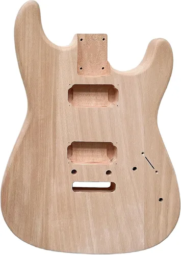 Miniatura 3 de DBL Kit de guitarra de bricolaje para principiantes y profesionales, diestros con diapasón de palisandro y cuerpo de caoba, construye tu propia