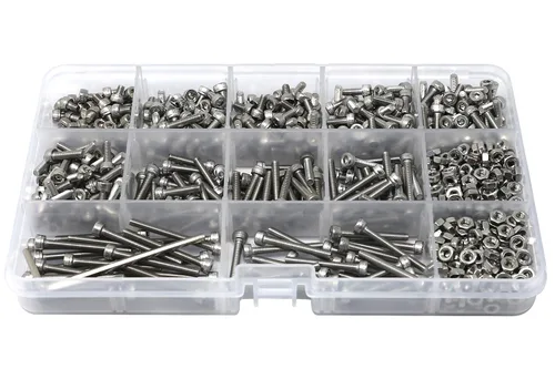 Miniatura 120 de iexcell 25 piezas M4 x 60/65/70/75/3.150 in paso de rosca 0.028 in acero inoxidable 304 cabeza hexagonal Tornillos Tornillos surtido Kit
