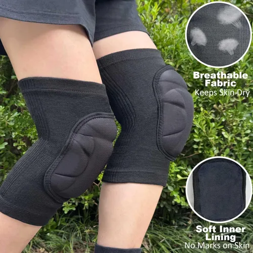 Miniatura 2 de Rodilleras de voleibol para hombres y mujeres, lucha, fútbol, baloncesto, rodilleras deportivas antideslizantes para patinaje, rodilleras suaves