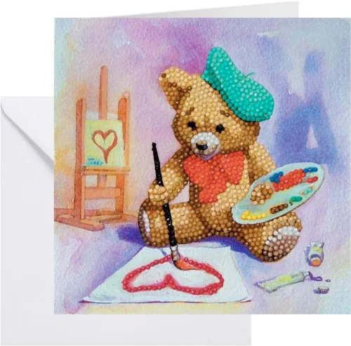 Miniatura 6 de CRYSTAL ART Kit de tarjetas de león en reposo 7.1 x 7.1 in