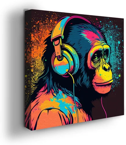 Miniatura 25 de Mavis Print - Lienzo decorativo para pared con diseño de conejo/conejo, 36 x 36 pulgadas, decoración de pared de animales impresos en HD y marco