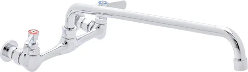 Miniatura 15 de DuraSteel Grifo de Fregadero de Cocina Comercial - Sin Plomo de 8" Montaje en Pared Central para Fregadero de Servicios con Caño Giratorio de 16