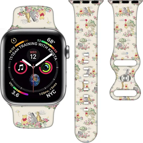 Miniatura 20 de Correa de silicona de dibujos animados compatible con Apple Watch de 1.496/1.575/1.614/1.654/1.732 pulgadas, bonitas correas de repuesto para Apple