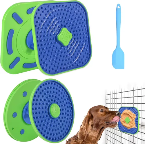 Miniatura 8 de Tapete interactivo para lamer jaula de perro, almohadilla de alimentación, alivio del aburrimiento y la ansiedad, mantequilla de maní y placa