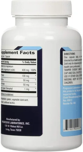Miniatura 4 de Suplemento Magnezyme, 100 unidades por Progressive Labs