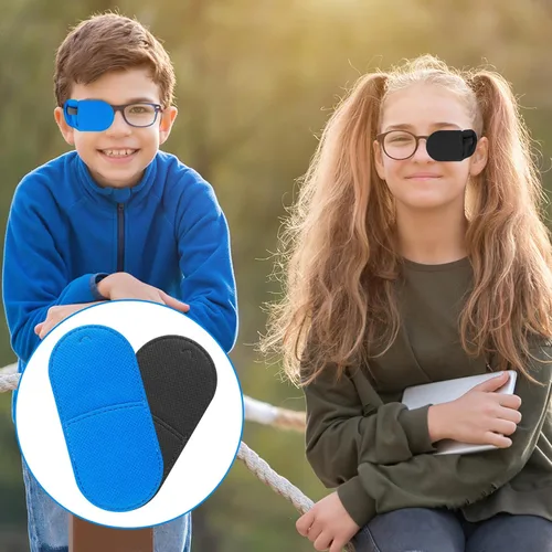 Miniatura 4 de 12 parches para ojos para gafas, parche médico de tela no tejida reutilizable para adultos y niños, ojo izquierdo y derecho, parche para gafas