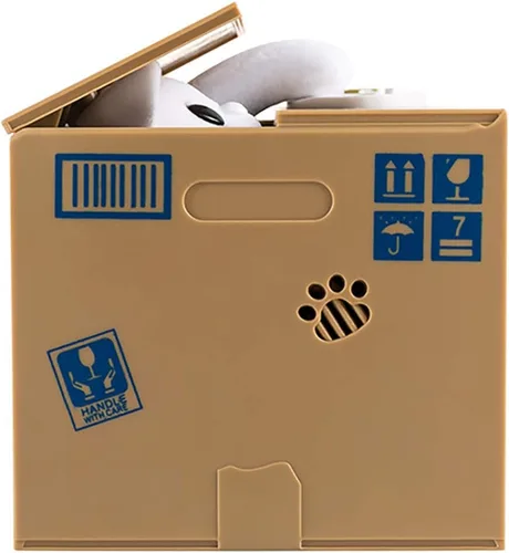 Miniatura 8 de HmiL-U Caja de Dinero de Gato que Roba Dinero, Hucha para Niños, Caja de Monedas para Ahorrar Dinero, Robo Automático de Dinero con Habla en Inglés