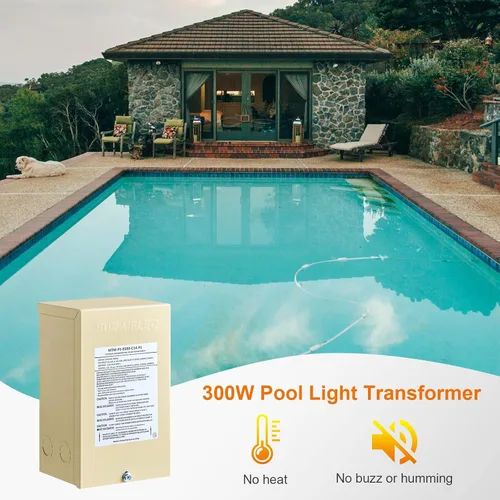 Miniatura 5 de Suraielec Transformador de luz de piscina de 300 W, 120 V CA a 12 V 13 V 14 V CA Multi Tap Salidas, transformador de paisaje de bajo voltaje