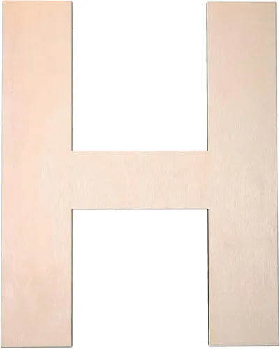 Miniatura 21 de Símbolo de madera de 12 pulgadas &, letra grande de madera sin terminar de 1/4 de pulgada de grosor para manualidades de bricolaje, decoración