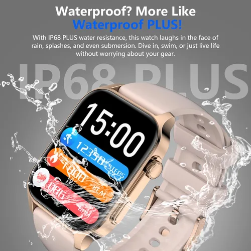 Miniatura 5 de FSTRF Reloj inteligente para hombres y mujeres, pantalla grande de 1.96 pulgadas, legible a la luz del sol, batería de 7 días y carga rápida de 15