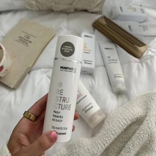 Miniatura 4 de FRAMESI Morphosis Restructure Hair Beauty Elixir de 5.1 onzas líquidas, mascarilla sin peso de 5 minutos, acondicionador reparador, ingredientes