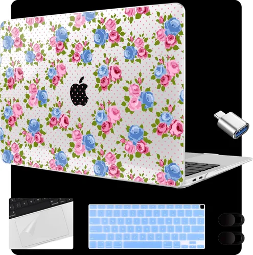 Miniatura 9 de MEEgoodo para MacBook Air de 13.3 pulgadas, funda 2021 2020 2019 2018 A2337 M1 A2179 A1932, carcasa transparente para MacBook Air M1, carcasa dura