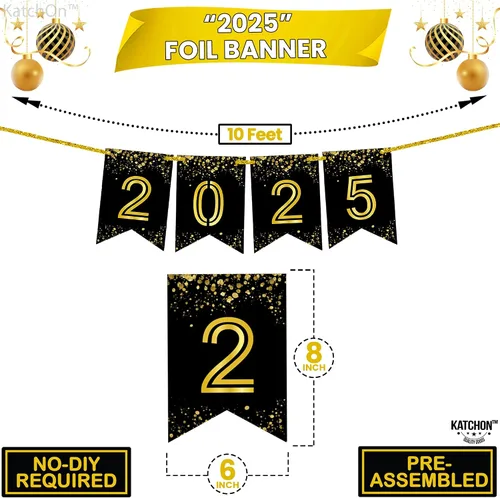 Miniatura 3 de Katchon, Cartel brillante de graduación 2025 – Grande de 10 pies, sin bricolaje Cartel de feliz graduación 2025, decoraciones de graduación clase