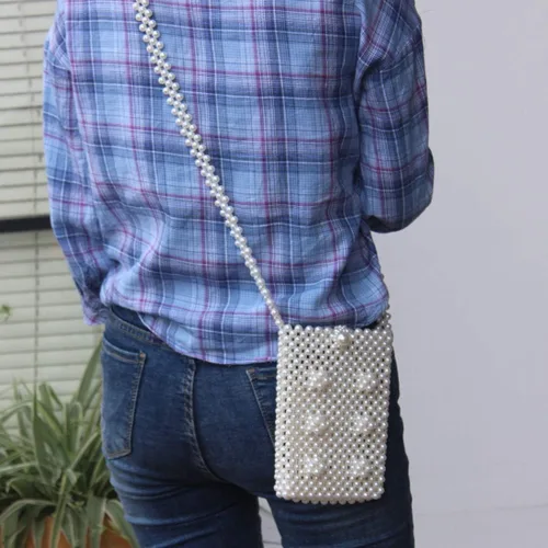 Miniatura 3 de LETODE Bolso de mano de lujo con borlas para mujer, bolso de mano de imitación para boda