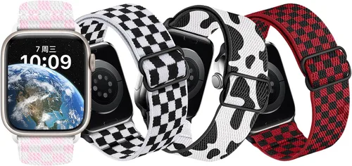 Miniatura 4 de Correas elásticas de nailon compatibles con Apple Watch de 1.496 pulgadas, 1.575 pulgadas, 1.614 pulgadas, 1.654 pulgadas, 1.732 pulgadas, 1.732