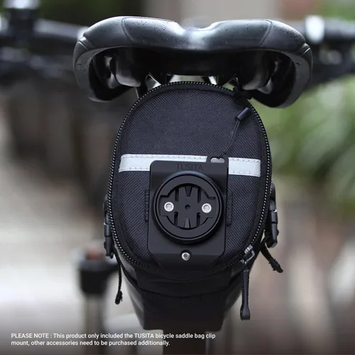 Miniatura 6 de TUSITA Soporte de clip para bolsa de sillín de ciclismo (ranura grande) compatible con Garmin Varia RTL515, RTL510, RVR315, RearVue 820