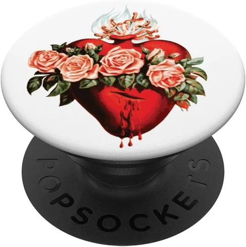 Inmaculado Corazón de la Virgen María Católica PopSockets PopGrip: Agarre intercambiable para teléfonos y tabletas