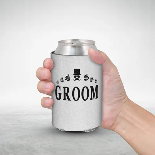 Miniatura 6 de Shop4Ever El miembro del equipo de bebida del novio y el novio puede enfriar ~ Enfriadores de manga para latas de cerveza para despedida de soltero