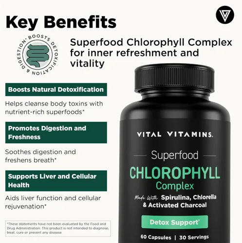 Miniatura 4 de Vital Vitamins Complejo de colágeno múltiple Plus + cápsulas de complejo de clorofila