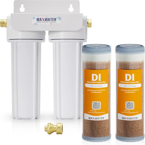 Miniatura 10 de Max Water Unidad de enjuague de auto desionizada de 2 etapas, desionizador de agua de alta calidad para sistema de agua de lavado de autos, RV