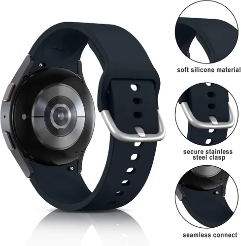 Miniatura 2 de Correas sin huecos compatibles con Samsung Galaxy Watch 7 6 5 4 FE 40mm 44mm/5 Pro 45mm/6 Classic 43mm 47mm/4 Classic 42mm 46mm, Correa de 20mm
