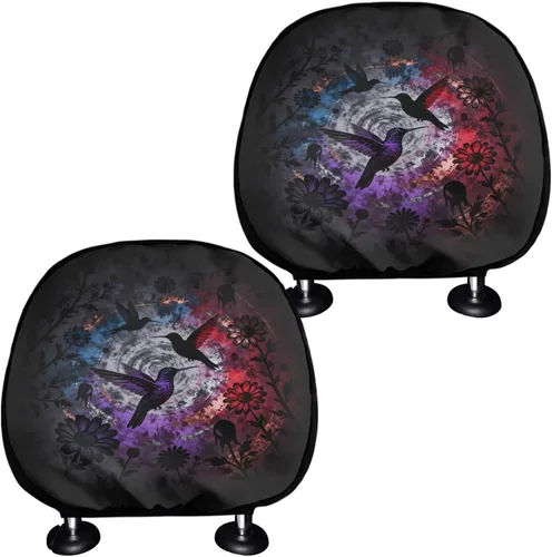 Miniatura 23 de Funda personalizada para reposacabezas de asiento de automóvil, regalos personalizables, transpirables, paquete de 2 fundas de cojín para asiento