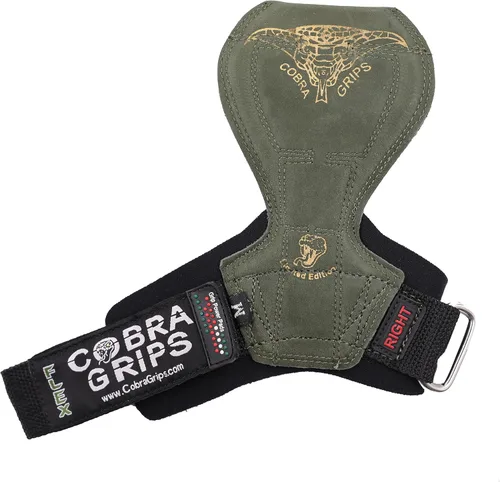 Miniatura 9 de Cobra Grips Flex Model Weight Lifting Gloves Heavy Duty Straps Alternative Power Lifting Hooks for Deadlifts with Padded Wrist Wrap Support