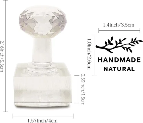 Miniatura 2 de CRASPIRE Branch - Sello de jabón natural hecho a mano, grabado en relieve de plantas acrílicas para galletas, arcilla, cerámica, regalo hecho a mano