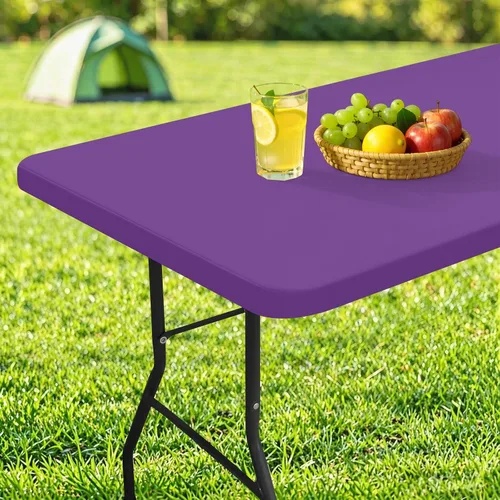 Miniatura 11 de homing Mantel cuadrado ajustable de poliéster impermeable, protector de mesa lavable para picnic, campamento, al aire libre (negro, 34 x 34 pulgadas)