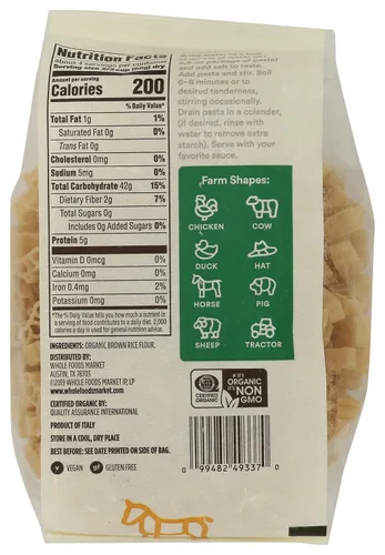 Miniatura 2 de 365 by Whole Foods Market, Pasta orgánica de animales de granja y tractores, 8.8 onzas