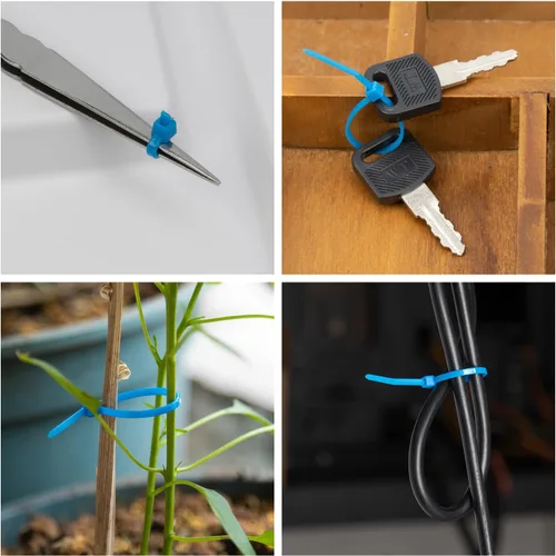 Miniatura 6 de Armpow Brida de cremallera púrpura de 6 pulgadas, 1000 unidades, 18 libras, brida de cremallera pequeña a media, brida de nailon PA66 resistente a