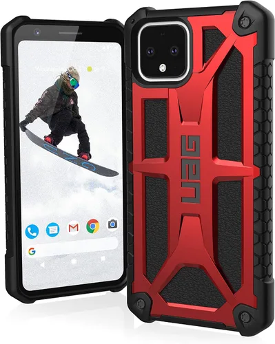 URBAN ARMOR GEAR UAG Made for Google Pixel 4 [pantalla de 5.7 pulgadas] Monarch Feather-Light Rugged [Crimson] funda militar probada contra caídas