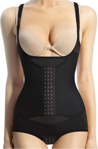 Miniatura 5 de Gotoly Body de entrenamiento de cintura para mujer corsé con control de abdomen moldeador de cuerpo completo camiseta sin mangas con correas