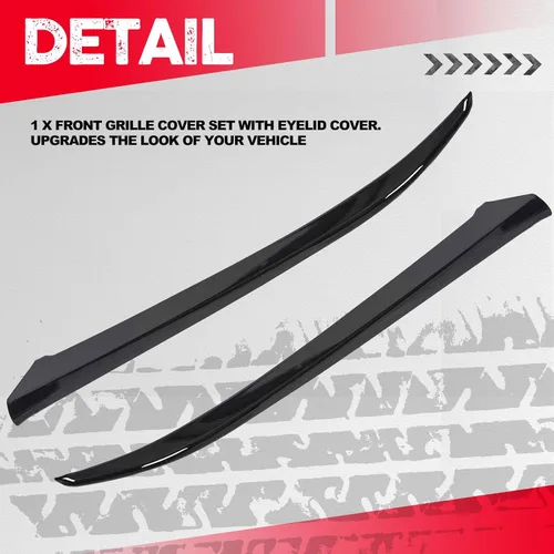 Miniatura 6 de KUAFU Juego de 3 piezas para parrilla delantera y cubierta de párpados compatible con Honda Accord 10th Gen Sedán 2018-2020, parrilla superior