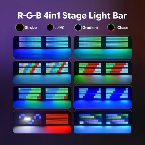 Miniatura 5 de Luz LED para arandela de pared, barra de iluminación de escenario de 200 W, luces de fiesta DJ, luces de discoteca, control DMX profesional