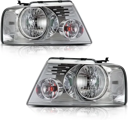 Miniatura 13 de G-PLUS Faros delanteros compatibles con Ford F150 2004-2008/Lincoln Mark LT 2006-2008, lente transparente, carcasa negra, reflector ámbar, faros
