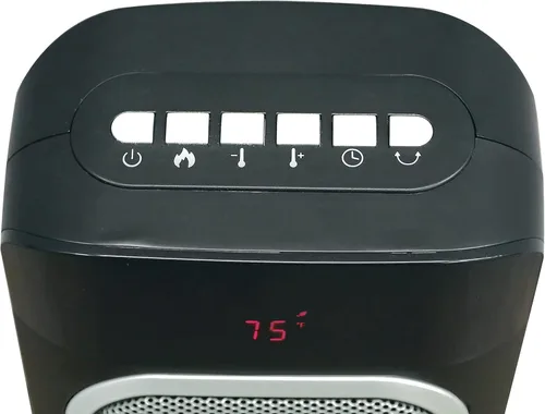 Miniatura 6 de Comfort Zone Calentador eléctrico de torre digital oscilante de 24 pulgadas con control remoto de función completa, termostato ajustable