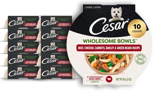 Miniatura 12 de Cesar Wholesome Bowls - Comida húmeda para perros adultos, carne de res, pollo, patatas moradas y zanahorias, comida húmeda para perros, 3 oz. por