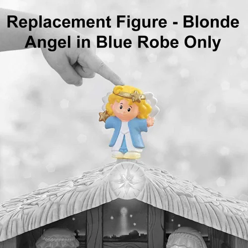Miniatura 4 de Pieza de repuesto para Fisher-Price Little People Deluxe Christmas Story, Nativity Playset - J2404 - Figura de ángel de repuesto