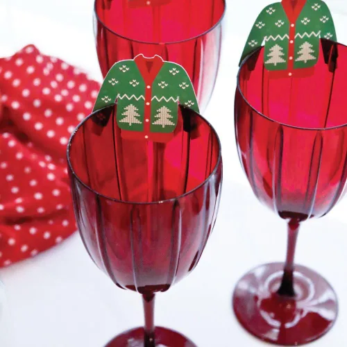 Miniatura 7 de Big Dot of Happiness Juego de 24 pajitas decorativas de papel para suéter feo, para fiestas de Navidad y Navidad