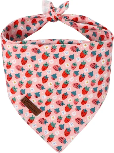 Miniatura 25 de Bandana de verano para perros, bufanda triangular de rejilla de algodón cómoda para perros medianos y grandes, pañuelo lavable para mascotas