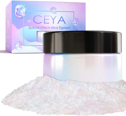 Miniatura 16 de Ceya Polvo de mica camaleón, 1.8 onzas/1.76 oz de polvo cromado Midnight Dream Chrome, pigmento de cambio de color con efecto nacarado de grado