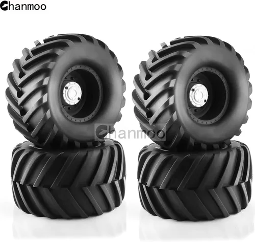 Miniatura 8 de Neumáticos de camión Monster 1/8 RC y ruedas hexagonales de 0.669 in, llantas de goma para buggy para camiones todoterreno a escala 1:8, Kaiju Tmaxx