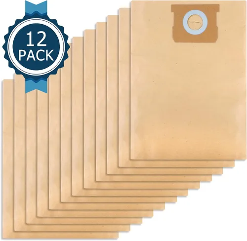 KEEPOW Bolsas de filtro de polvo desechables de alta eficiencia, paquete de 12 – Compatible con DEWALT DXVA19-4101, DXV06P, DXV09P, DXV10P, DXV10S –