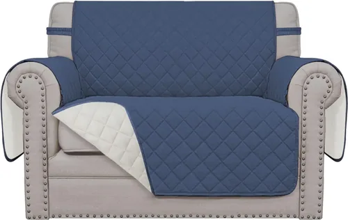 Miniatura 185 de Easy-Going - Funda para sofá, futón y sillón sin reposabrazos, reversible, resistente al agua, para mascotas y niños (azul oscuro/azul claro)